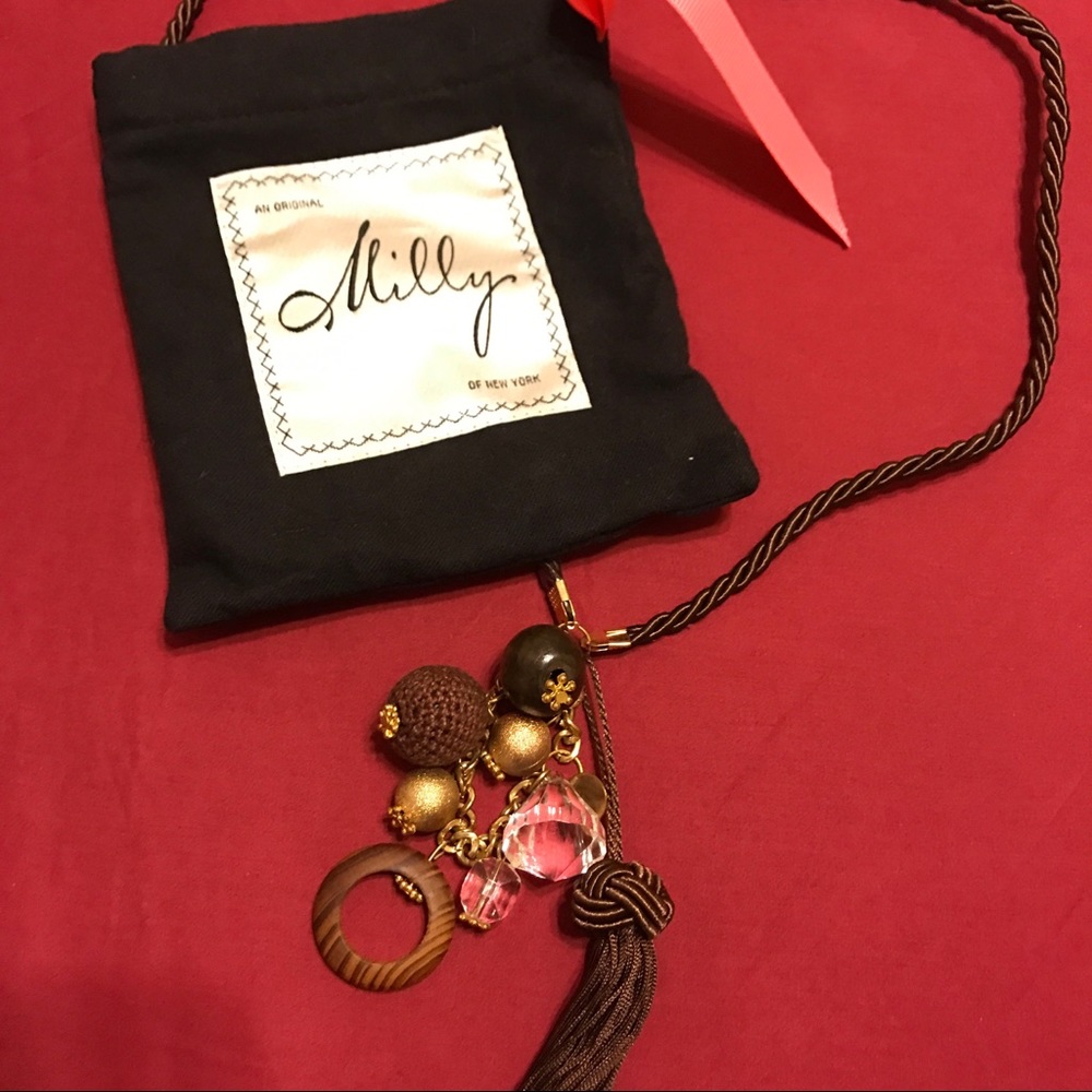 Brand new Milly rope necklace with pouch.